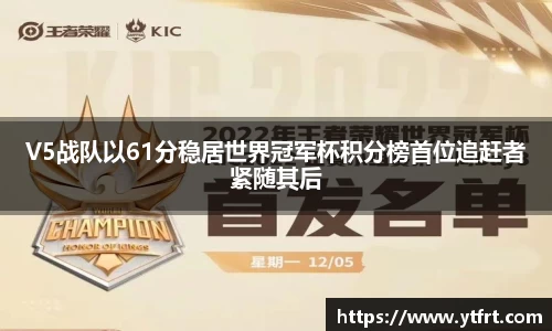 V5战队以61分稳居世界冠军杯积分榜首位追赶者紧随其后